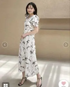 SNIDEL Sustainableリボンプリントワンピース