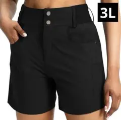 【新品/3Lサイズ】ゴルフウェア レディース パンツ ハイウエスト ブラック