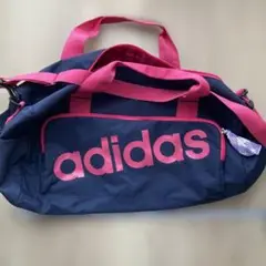 adidas ボストンバッグ ネイビー/ピンク　中古品
