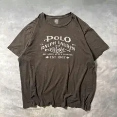 Q64 古着PoloRalphLauren ブラウンTシャツ　XXL