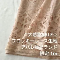 2FL/5414◆1m 感謝祭/限定/ポリレーヨン混フロッキーレース生地