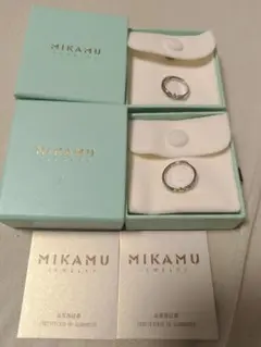 値下げ 中古 MIKAMU 2個セット リング シルバー925 サイズ 約19号