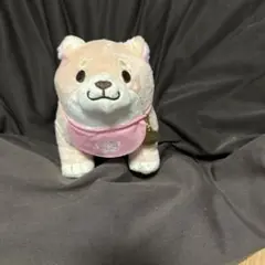 犬のぬいぐるみ ピンクハーネス付き