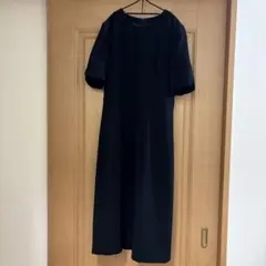 【即購入OK‼️】ブラックワンピース　半袖　黒　礼服喪服　冠婚葬祭　9号　Mサイズ
