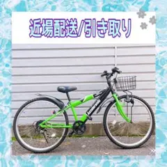 【182】子供用自転車 子供車 Accelerando グリーン系 変速付き