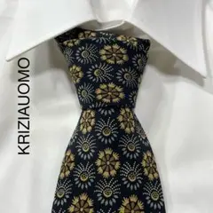 TG2711 KRIZIAUOMO パターン柄 シルク ネクタイ イタリア製