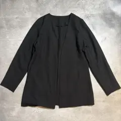 【美品】ur’s ノーカラー薄手ジャケット 黒 M