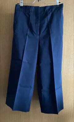 ■PRADAプラダ ネイビー ワイドパンツ バックポケット付き 38S