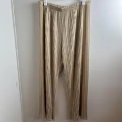 UNIQLO ユニクロ プリーツパンツ 丈長め 大きいサイズ ベージュ XXL