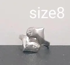 925 スターリング シルバーリング 銀製品 4-07 8号 アクセサリー