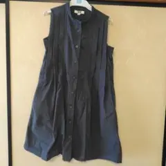 UNIQLO　キッズ　ワンピース　130cm　無地　深緑　ユニクロ　子供服