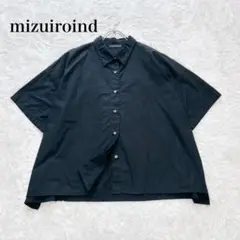 mizuiroind ミズイロインド　オーバーサイズ　シャツ　コットン　黒