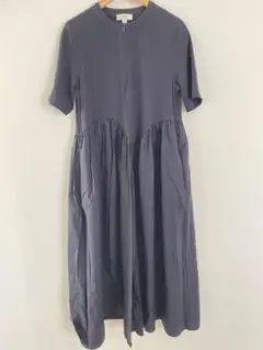 COS ネイビーカットソー 半袖 ロングワンピース EUR M
