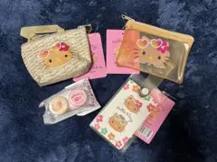 ハローキティ　キティ　日焼け　ダイソー　セリア　コンタクトケース　フラットポーチ