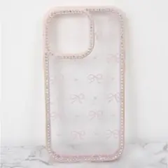 Lumignon ルミニョン　リボン　ピンク iPhoneケース