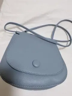 ブルーレザーショルダーバッグ