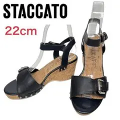 大人気■スタッカート プラットフォーム スタッズ レザーサンダル