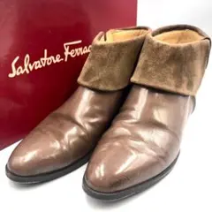 Salvatore Ferragamo レザー スエード ショートブーツ 6.5