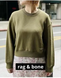 rag & bone ラグアンドボーン カーキ　クロップド　スウェット