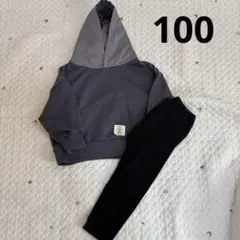 タイニーマノン　ユニクロ　リブレギンス　パーカー　100