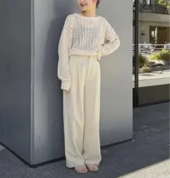 美品　SLOBE IENA ベルテットカラーパンツ　春夏物