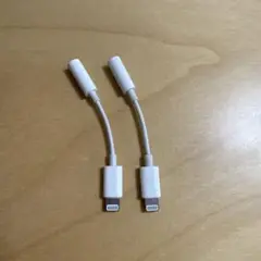 【2本セット】Apple Lightning - 3.5 mm 変換アダプタ