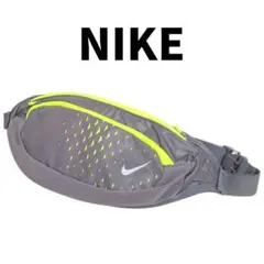 NIKE ナイキ ウエストポーチ ランニングポーチ 男女兼用 グレー×イエロー
