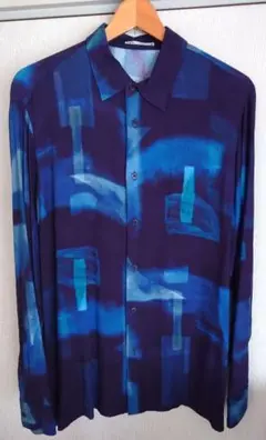 春秋 極美品 ZARA アブストラクトプリントシャツ М