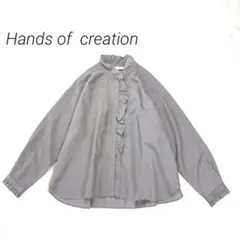 Hands of creation★美品★タックフリルブラウス