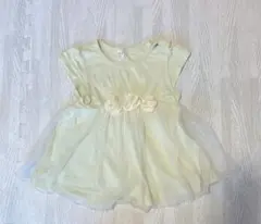 美品　【値下げ不可】　薄い緑色 フレアシルエット トップス　90cm