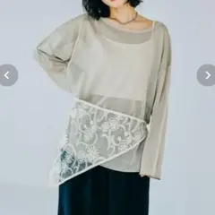 新品 レプシィム LEPSIM マルチWAYレーススカーフ アイボリー 匿名配送