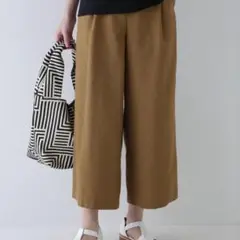 【ヒューマンウーマン】 Mサイズ レーヨンリネンパンツ リネン混パンツ