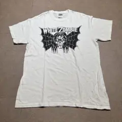 White zombie 半袖　tシャツ　白　00s ロック　パンク　M