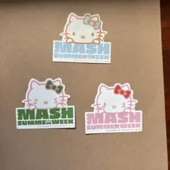 MASH SUMMER WEEK ハローキティ ステッカー　3枚