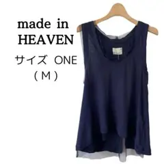 【新品タグ付】made in HEAVEN タンクトップ ネイビー 紺 M L