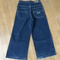 BlessU ワイドレッグデニム ダークブルー