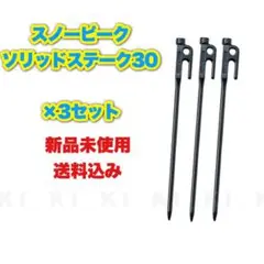 【新品未使用】スノーピーク/ソリッドステーク30 ×3【ペグ】