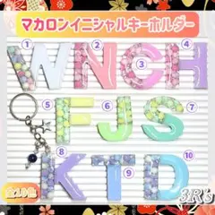 【全10色】パステルカラーの可愛いマカロンイニシャルキーホルダー✨️