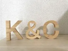 木製 K&C&文字セット