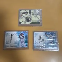 【美品】中日ドラゴンズ 山井大介 堂上直倫 堂上剛裕 直筆サイン カード 計3枚