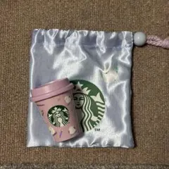 未使用　ドリンクチケットなし　シマエナガ　スタバ　ミニカップ　巾着