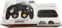 Switch ゲームキューブ コントローラ スマブラブラック 接続タップ