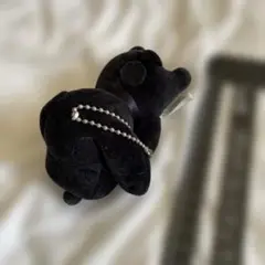 SNOOPY キーホルダー　ミニぬいぐるみ　ブラック　かわいい　黒　スヌーピー