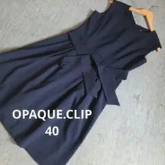 新品　OPAQUE.CLIP ネイビー ノースリーブワンピ 40　フォーマル　L