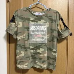 ピンクラテ　迷彩柄 カットアウト Tシャツ