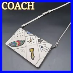 COACH コーチ お財布ショルダー 刺繍クラッチバッグ