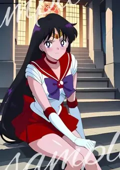 A4ポスター セーラーマーズ　火野レイ　美少女　ファンアート　高画質