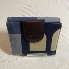 BALLY バリー 二つ折り財布 キャンバス レディース Wホック