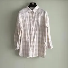 韓国　古着　チェックシャツ