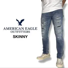 アメリカンイーグル｜ダメージリペアスキニーデニム29×30ジェギング好きにも